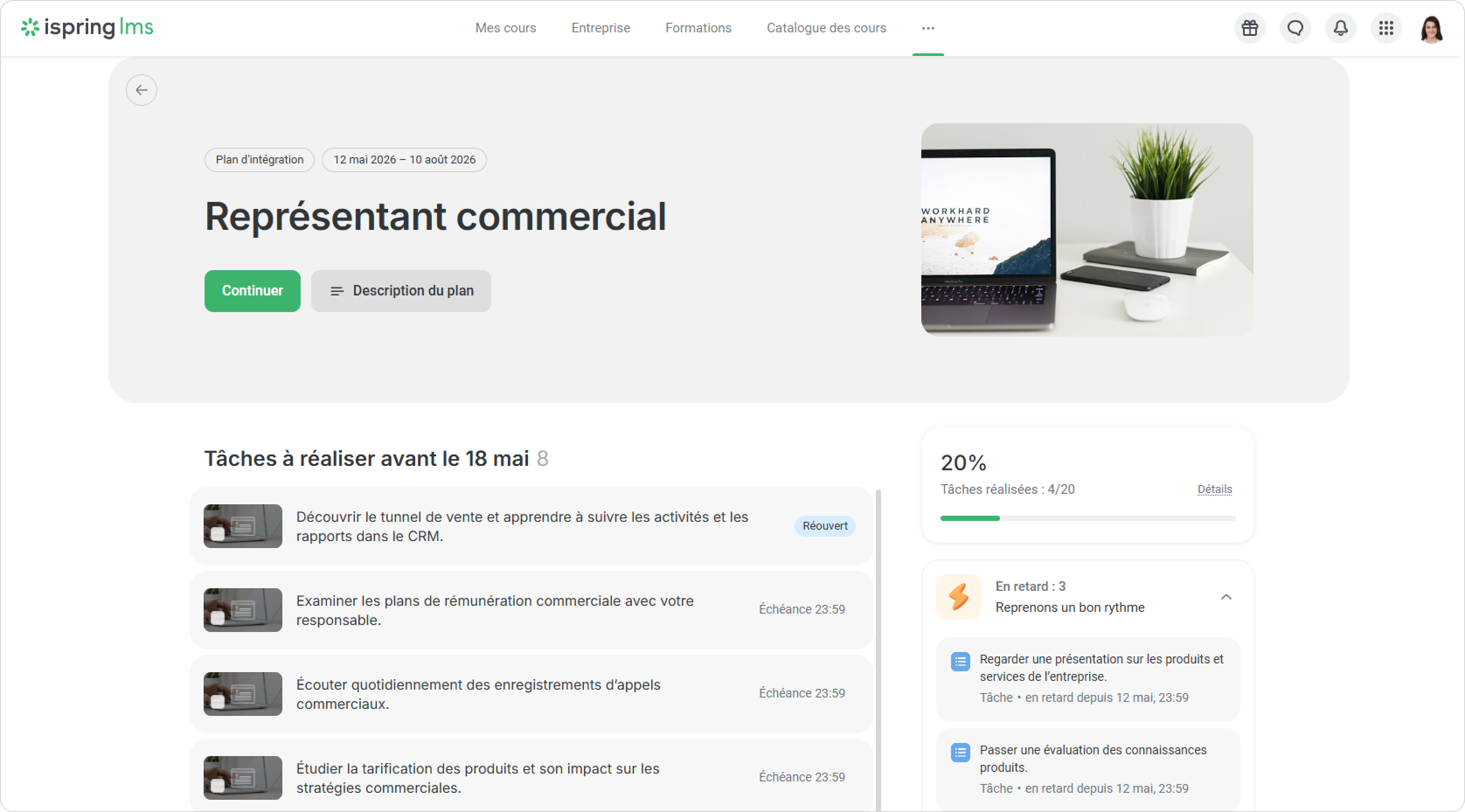 Le plan de développement dans iSpring LMS Le plan de développement des compétences dans iSpring LMS