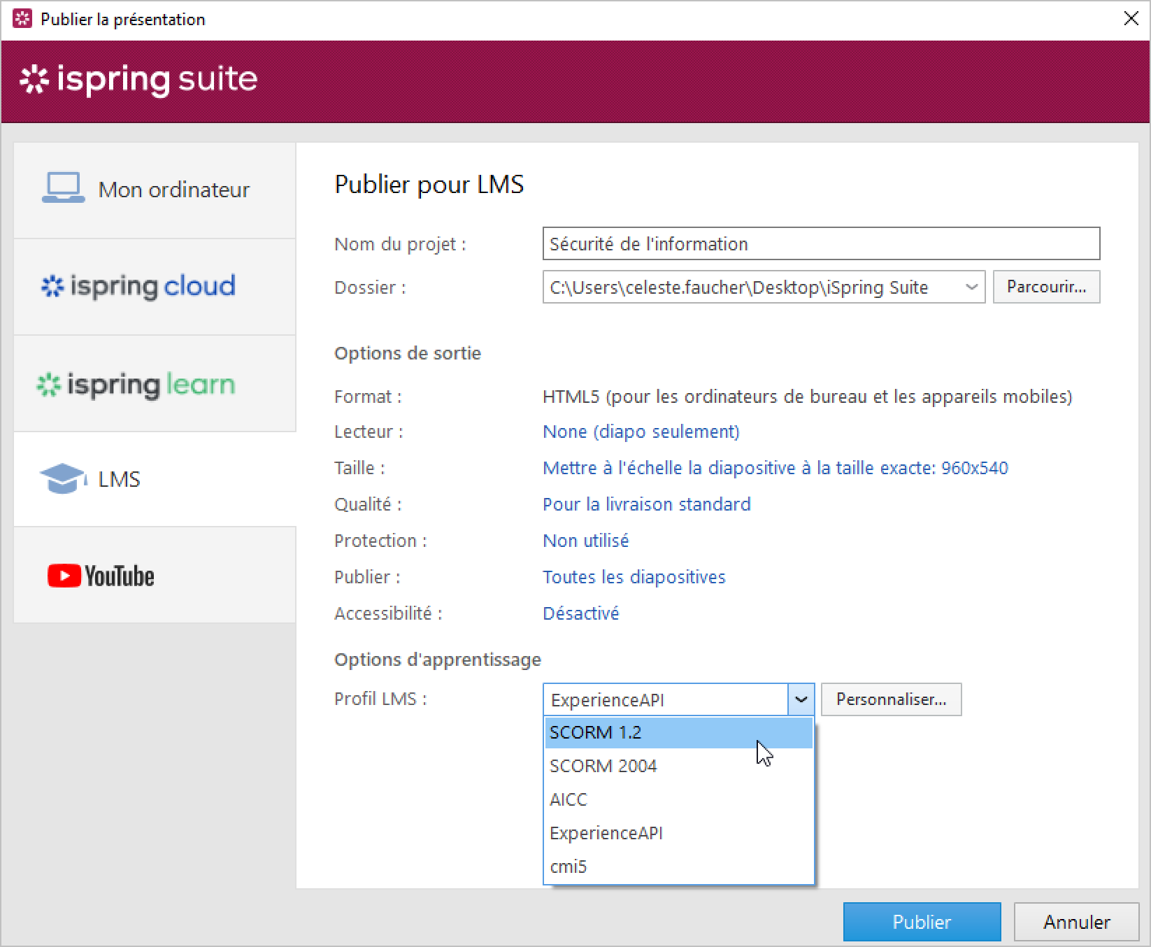 Publication Publication en SCORM pour améliorer l'expérience de Microsoft Copilot dans PowerPoint
