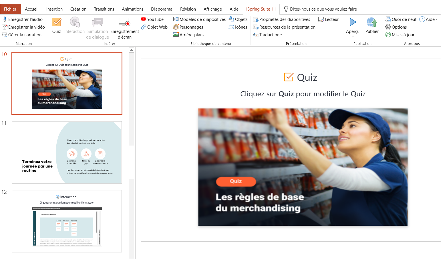 La présentation PowerPoint créée avec Microsoft Copilot et iSpring Suite