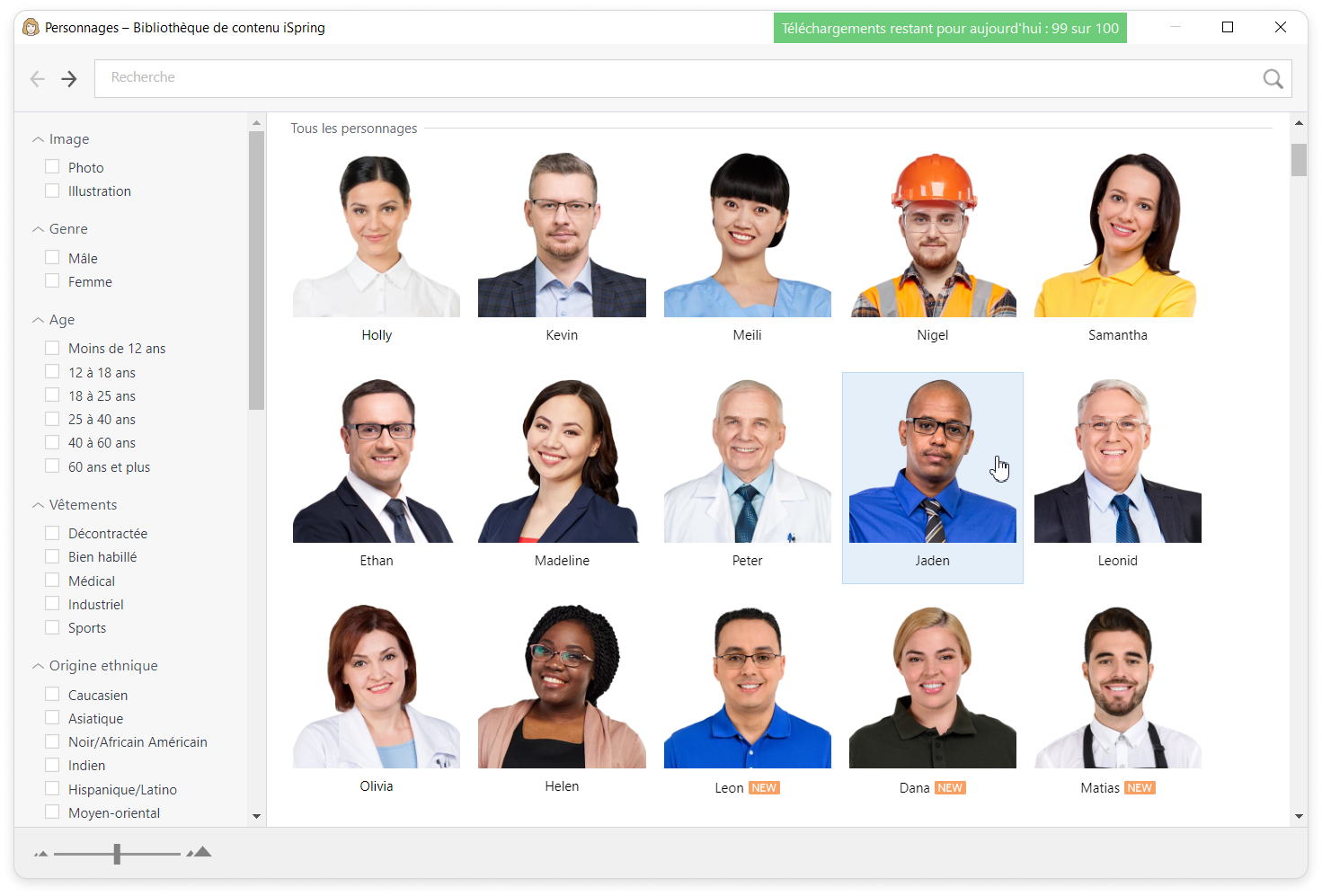 La Bibliothèque de contenu aide à personnaliser un organigramme PPT