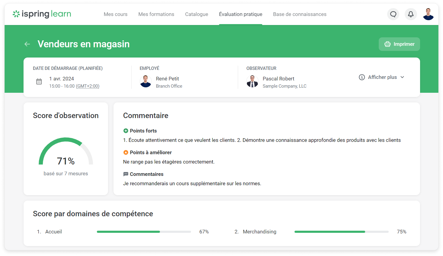 Faire un 360 avec l'évaluation pratique